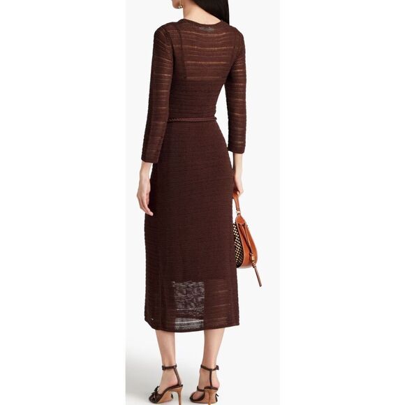 ZIMMERMANN Knitted midi dress in Chocolate NWT Size M/L - Picture 3 of 11